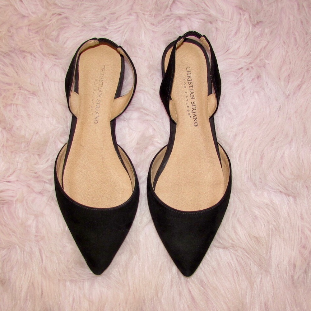 Black Slingback Flats